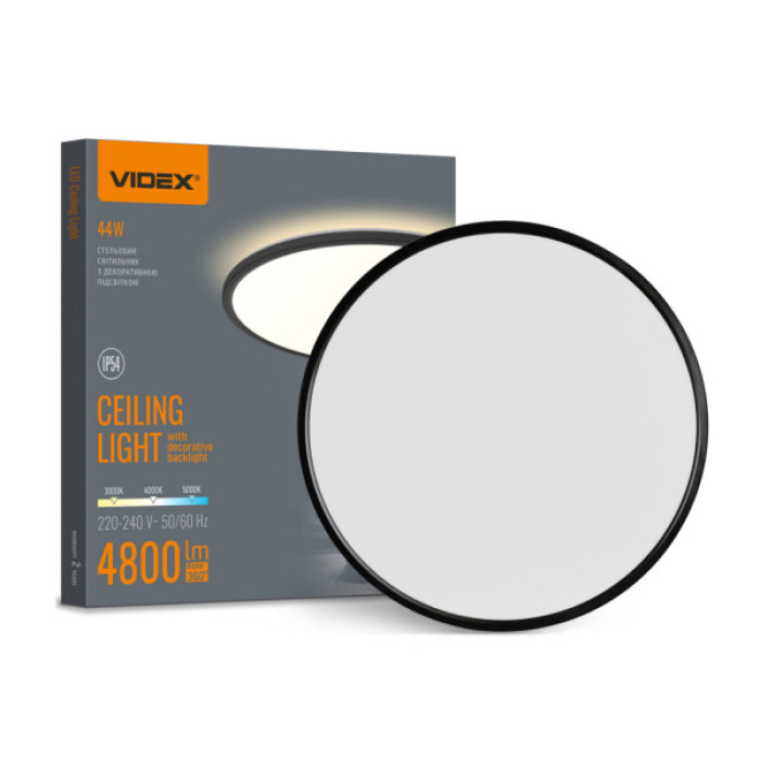 Світильник Videx DL5R 44W 3000K-4000K-5000K Black (VL-DL5R-44CB)