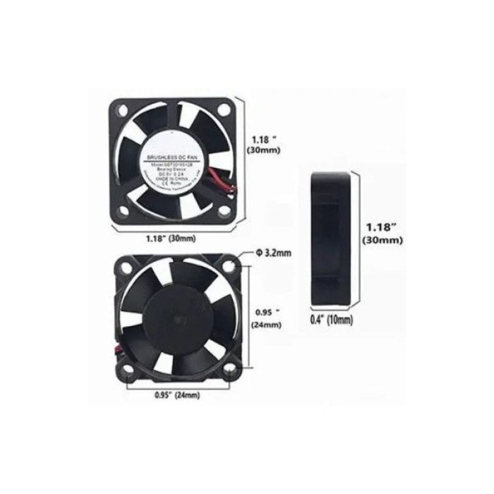 Додаткове обладнання для Мікро ПК KUONGSHUN Fan for Raspberry Pi 30307 (3B386)