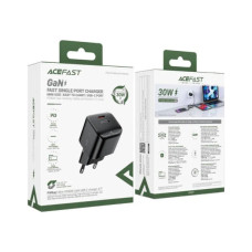 Зарядний пристрій Acefast USB-C 30W Gan A77 mini Fast Charger Black (6974316282662)