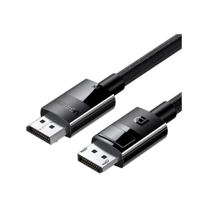 Кабель мультимедійний DisplayPort M to DisplayPort M 1.0m V1.4 braided DP114 black Ugreen (80390)