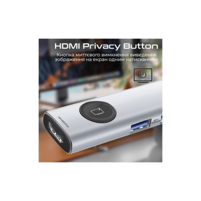 Концентратор Promate USB-C 9-in-1 Promate comandhub-lite (comandhub-lite)