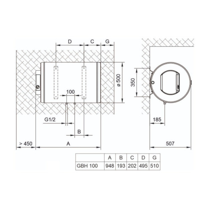 Бойлер TIKI GBH 100 ComfortH100V9 (700180)