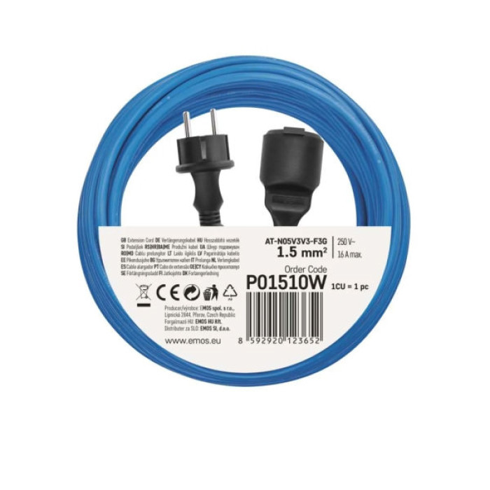 Мережевий подовжувач EMOS P01510W