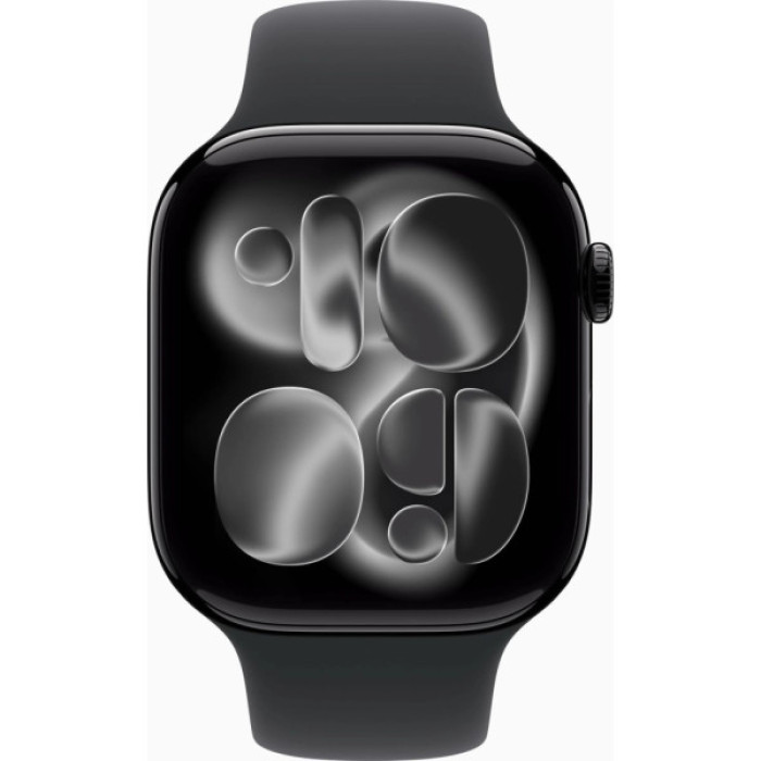 Смарт-годинник Apple Watch Series 11 GPS 46mm Jet Black Aluminium Case with Black Sport Band - M/L (MEUX4RK/A)