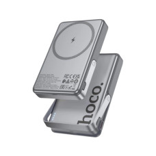 Батарея універсальна HOCO 10000mAh Sunlight PD/20W Magnetic with stand Metal Grey (Q36A / 714987)