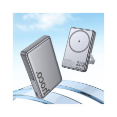Батарея універсальна HOCO 10000mAh Sunlight PD/20W Magnetic with stand Metal Grey (Q36A / 714987)