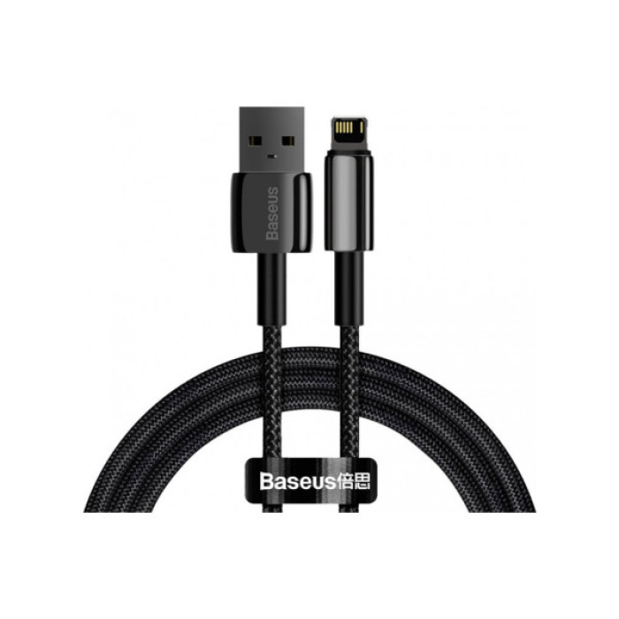 Дата кабель USB 2.0 AM to Lightning 2.0m 2.4A black Baseus (CALWJ-A01)