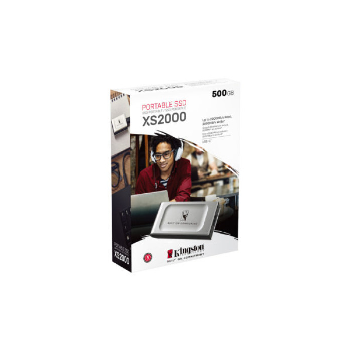 Накопичувач SSD USB Type-C 500GB XS2000 Kingston (SXS2000/500GA)