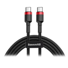 Дата кабель USB-C to USB-C 2.0m USB 3.1 3A red-black Baseus (CATKLF-H91)
