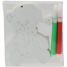 Ялинкова іграшка Chomik Комплект прикрас для розфарбовування 3шт 10см та фломас (5900779897120_1)