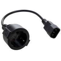 Кабель живлення C14 to Schuko 0.75mm2 Copper Vinga (VPCC14S75C)