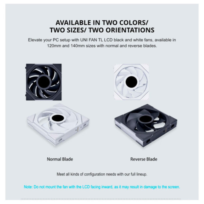 Кулер до корпусу Lian Li TLLCD 120-3, White Cooler (G99.12TLLCD3W.00)