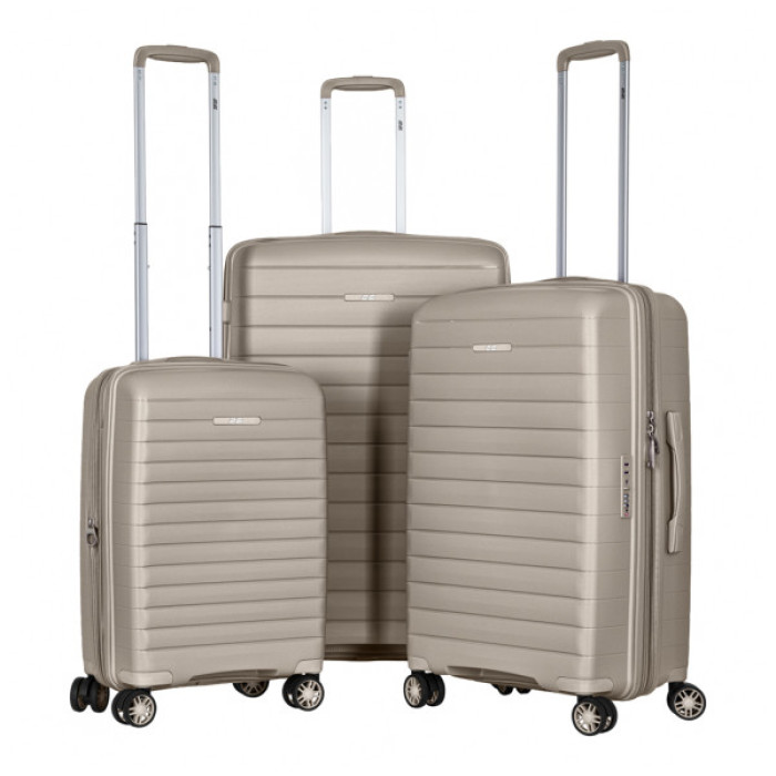 Набір валіз 2E Aero (L+M+S), сіро-коричневі (2E-SPP-AERO-SET3-TP)