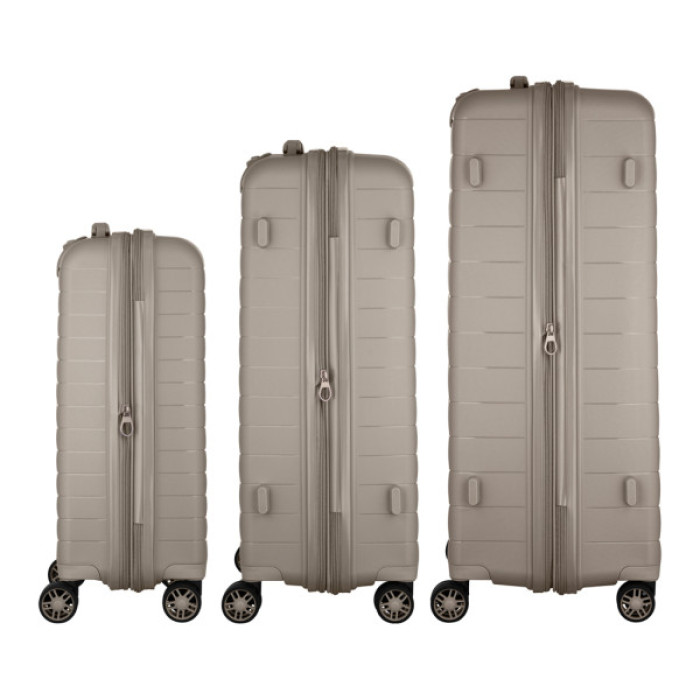 Набір валіз 2E Aero (L+M+S), сіро-коричневі (2E-SPP-AERO-SET3-TP)