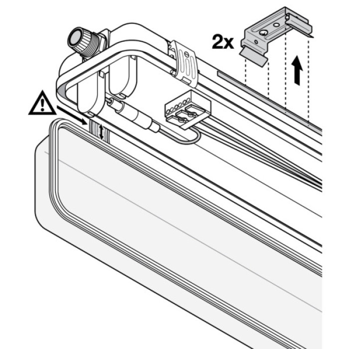 Світильник LEDVANCE DP HOUSING 600 P 2XLAMP IP65 (4099854118074)