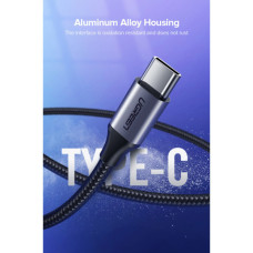 Дата кабель USB 2.0 AM to USB-C 3.0m 3.0A 18W US288 Space Gray Ugreen (60408)