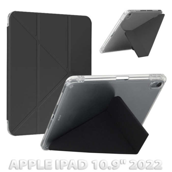 Чохол до планшета BeCover Ultra Slim Origami Transparent Apple iPad 10.9" 2022/24/11" 2025 Black (712938)