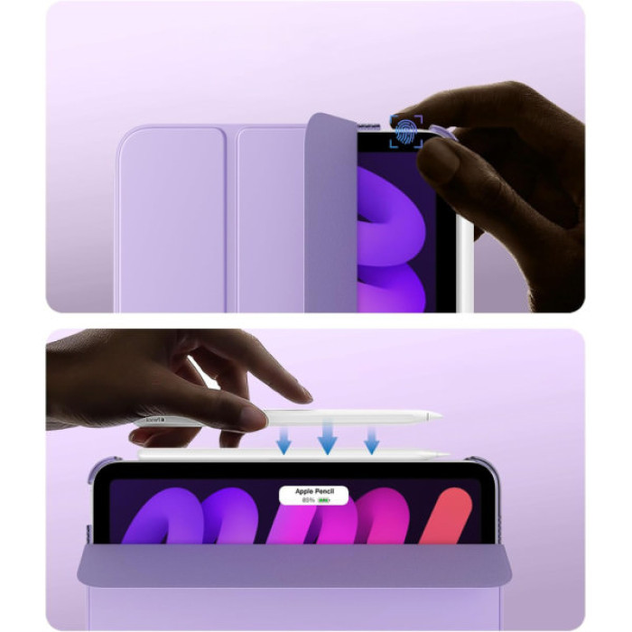 Чохол до планшета BeCover Tri Fold Hard BeCover Apple iPad Mini 7 2024 Purple (712455)