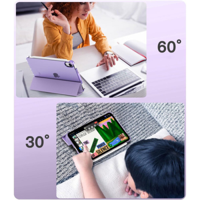 Чохол до планшета BeCover Tri Fold Hard BeCover Apple iPad Mini 7 2024 Purple (712455)