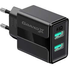 Зарядний пристрій Grand-X 5V 2.1A USB Black (CH-15B)