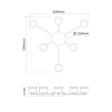 Світильник Videx під лампу 6xGX53 (VL-SPF21B-WP)