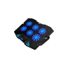 Підставка до ноутбука IceCoorel 10-17", 6*70mm 1800 RPM, 2*USB, + LCD, 365*297*30mm, Black (K8)