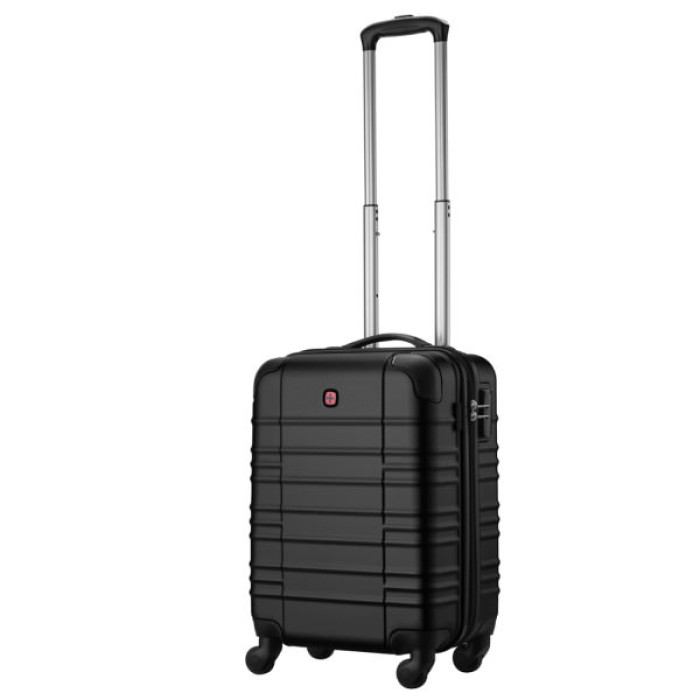 Валіза Wenger Amplar, мала, пластик, 4 колеса, чорна (653143)