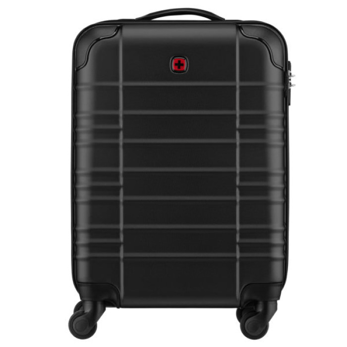 Валіза Wenger Amplar, мала, пластик, 4 колеса, чорна (653143)
