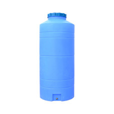 Ємність для води Пласт Бак вертикальна харчова 500 л вузька синя (12434)
