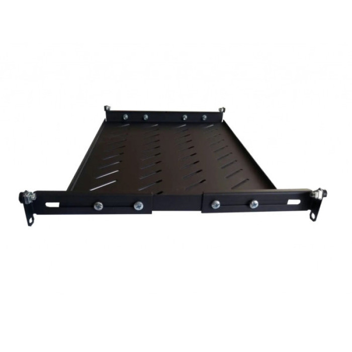 Полка 19" Hypernet 1U глиб. 300мм, в шкафи глибиною 450мм, колір чорний (U-FS-45-Black)