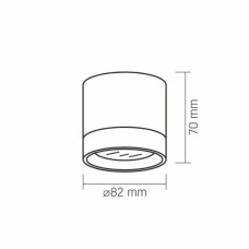 Світильник точковий Videx IP44 під лампу GX53 накладний Чорний (VL-SPF19A-B)