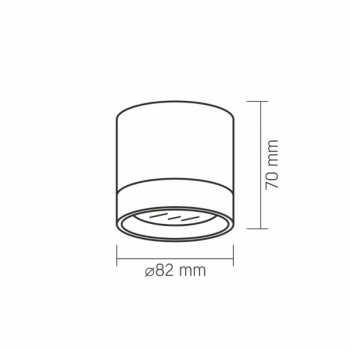 Світильник точковий Videx IP44 під лампу GX53 накладний Чорний (VL-SPF19A-B)
