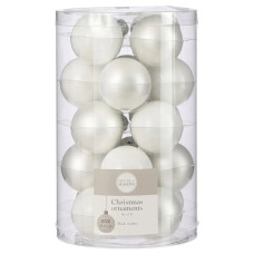 Ялинкова іграшка House Of Seasons Скляні кульки 20 шт D4 см Білі (8718861800142)