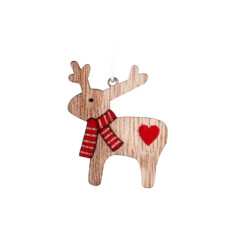 Прикраса декоративна Chomik Олені, дерево, комплект 18 шт (5900779879010)