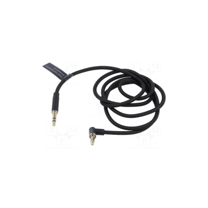 Кабель мультимедійний 3.5mm M to 3.5mm M 1.0m 90° corner black Vention (BAZBF)