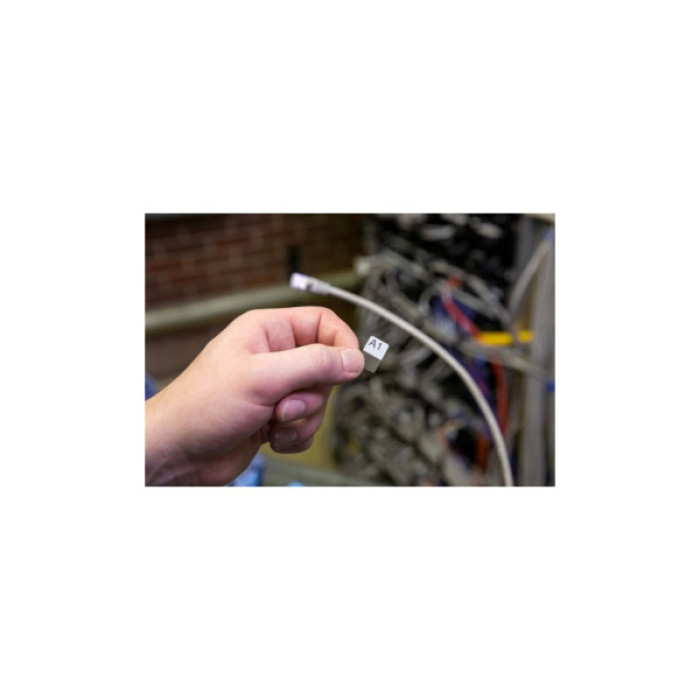 Стрічка для принтера етикеток Brady M21-18-427, вирубні, для дроту Ø1,52-5,05мм / пробірок1-8ml, 121шт, black on white (152084)