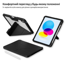 Чохол до планшета BeCover Rugged Origami Transparent Apple iPad Air (4/5) 2020/2022 10.9" Black (714967)