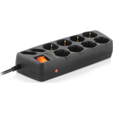 Мережевий фільтр живлення REAL-EL RS-Protect 505, 1.8m, black (EL122300044)