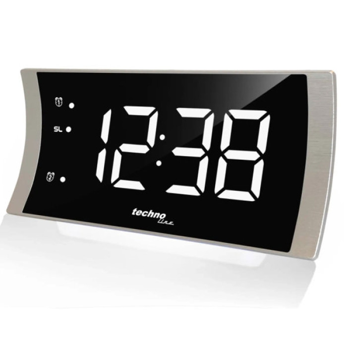 Настільний годинник Technoline з радіо Silver (DAS301809)