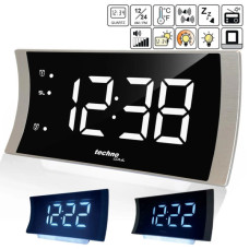 Настільний годинник Technoline з радіо Silver (DAS301809)