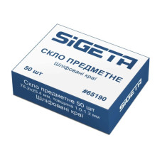 Аксесуар до мікроскопів Sigeta Предметне скло шліфовані краї (50 шт) (65190)