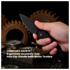 Ніж Hightron Mini Ventura, D2, G10, чорний, чорний stonewash клинок (HK05BLKBS)