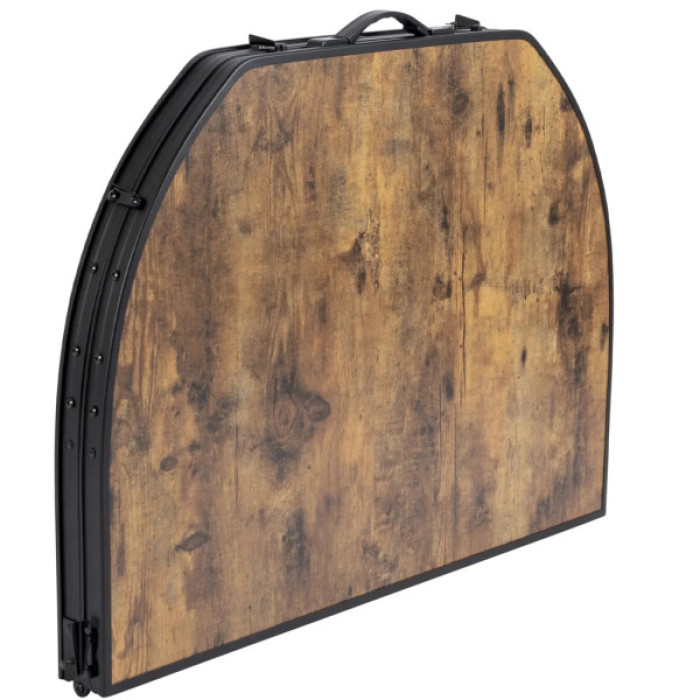 Туристичний стіл Bo-Camp Melrose Oval 120x80 cm Black/Wood look (1404220)