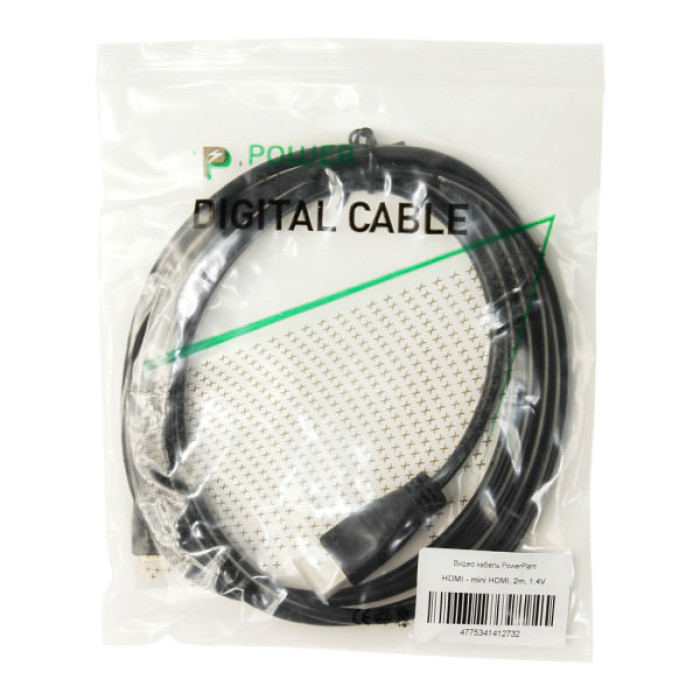 Кабель мультимедійний HDMI M to HDMI mini M 2.0m PowerPlant (KD00AS1273)