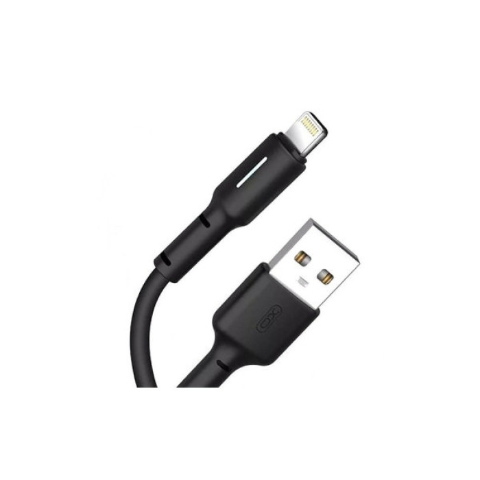 Дата кабель USB 2.0 AM to Lightning 1.0m 3A black XO (NB112-i-BK)