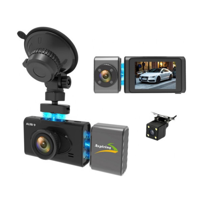 Відеореєстратор Aspiring Alibi 9 GPS, 3 Cameras, Speedcam (Aspiring Alibi 9 GPS, 3 Cameras, Speedcam)