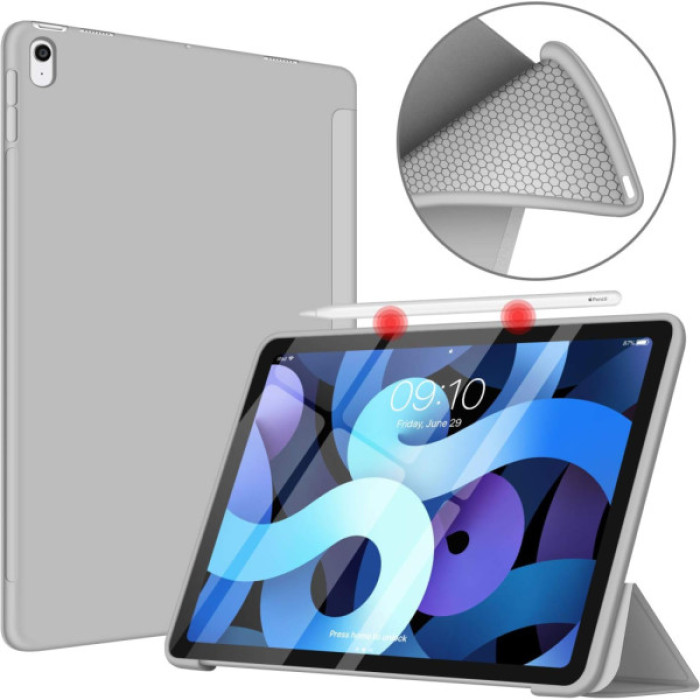 Чохол до планшета BeCover Tri Fold Soft TPU Silicone Apple iPad Air 11" M4 2026 Gray (715238)
