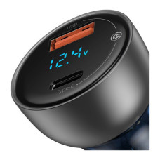 Зарядний пристрій Baseus Particular Digital Display QC+PPS Dual Quick Charger Car Charger 65W Shallow tarnish (CCKX-C0A)