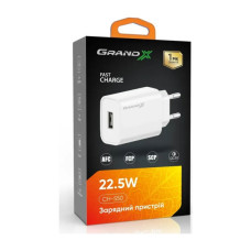 Зарядний пристрій Grand-X CH-550W Quick Charge USB QC3.0 Black (CH-550W)