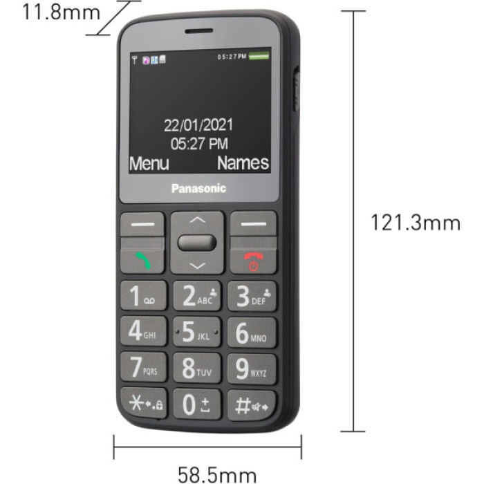 Мобільний телефон Panasonic KX-TU160 Grey (KX-TU160EXG)